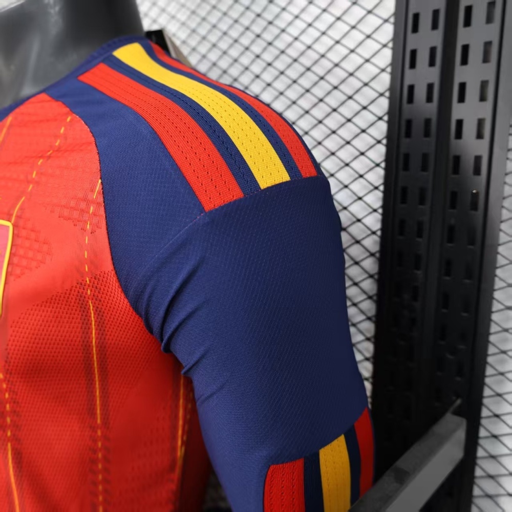 2026 Spain Home World Cup Soccer Jersey Authentic Shirt Long Sleeve