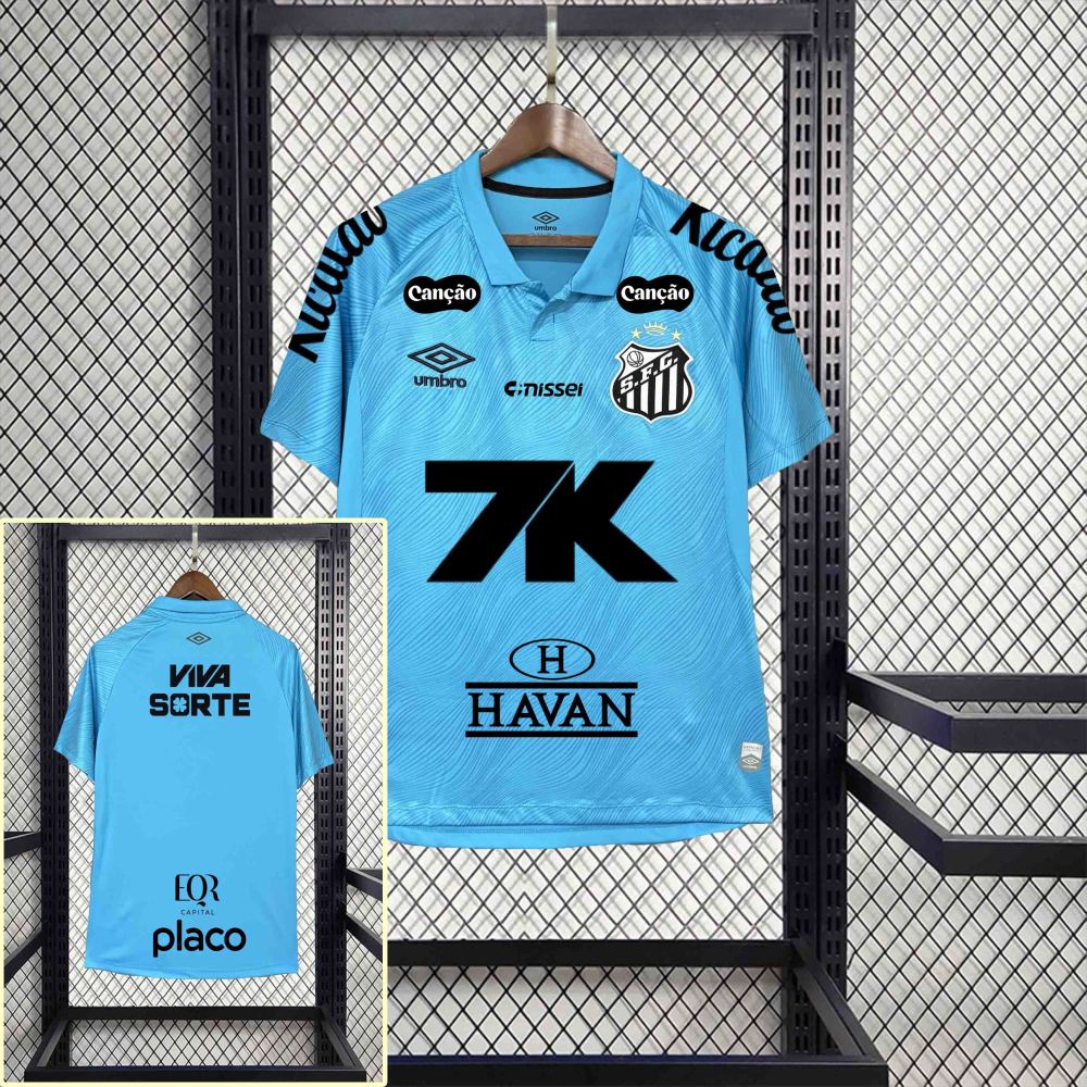 25-26 Santos FC Second Away Soccer Jersey with All Sponsors