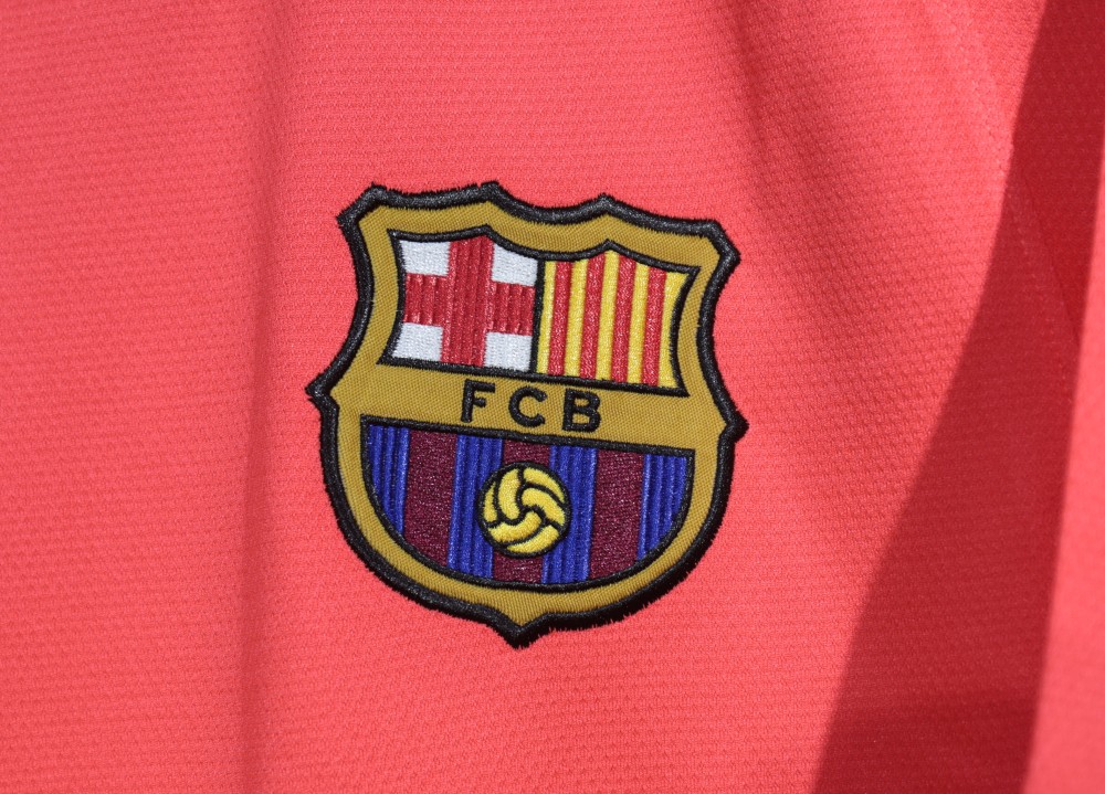 14-15 Barcelona Away Retro Jersey Player Version Pink