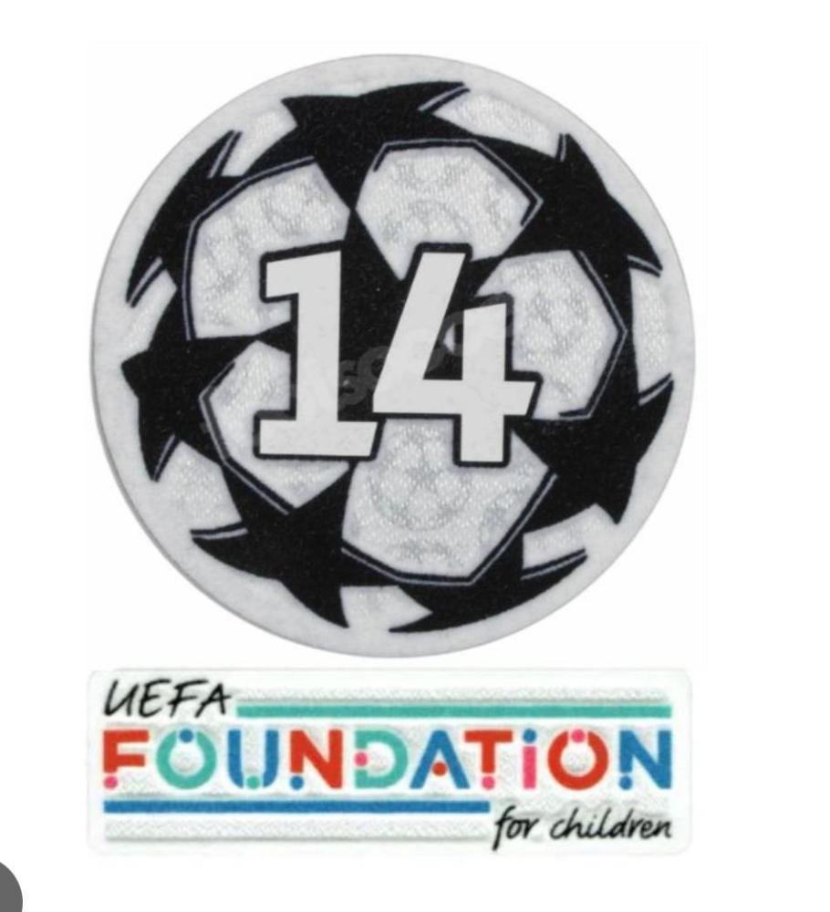 UEFA 2021-24 Real Madrid Champion League Youth Patch Set 14 (Foundation Patch Included)