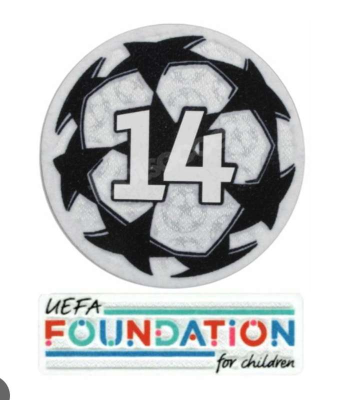 UEFA 2021-24 Real Madrid Champion League Youth Patch Set 14 (Foundation Patch Included)