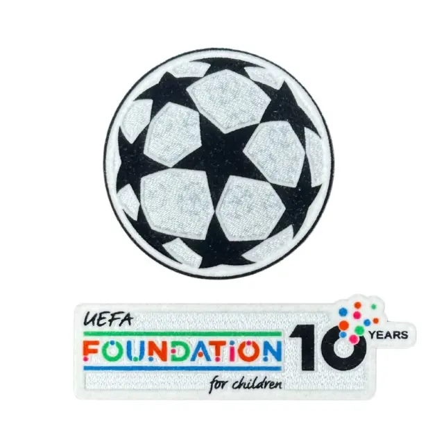 2025-26 UEFA UCL Starball + Foundation 10 Years Anniversary Patches