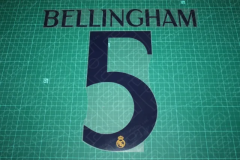 Real Madrid 23/24 #5 BELLINGHAM UEFA Champions League Homekit Nameset Printing