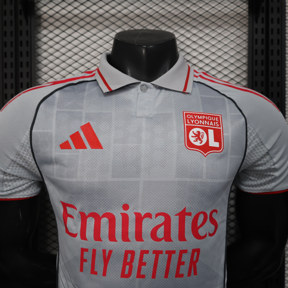 25-26 Olympique Lyonnais Second Away Soccer Jersey Player Version