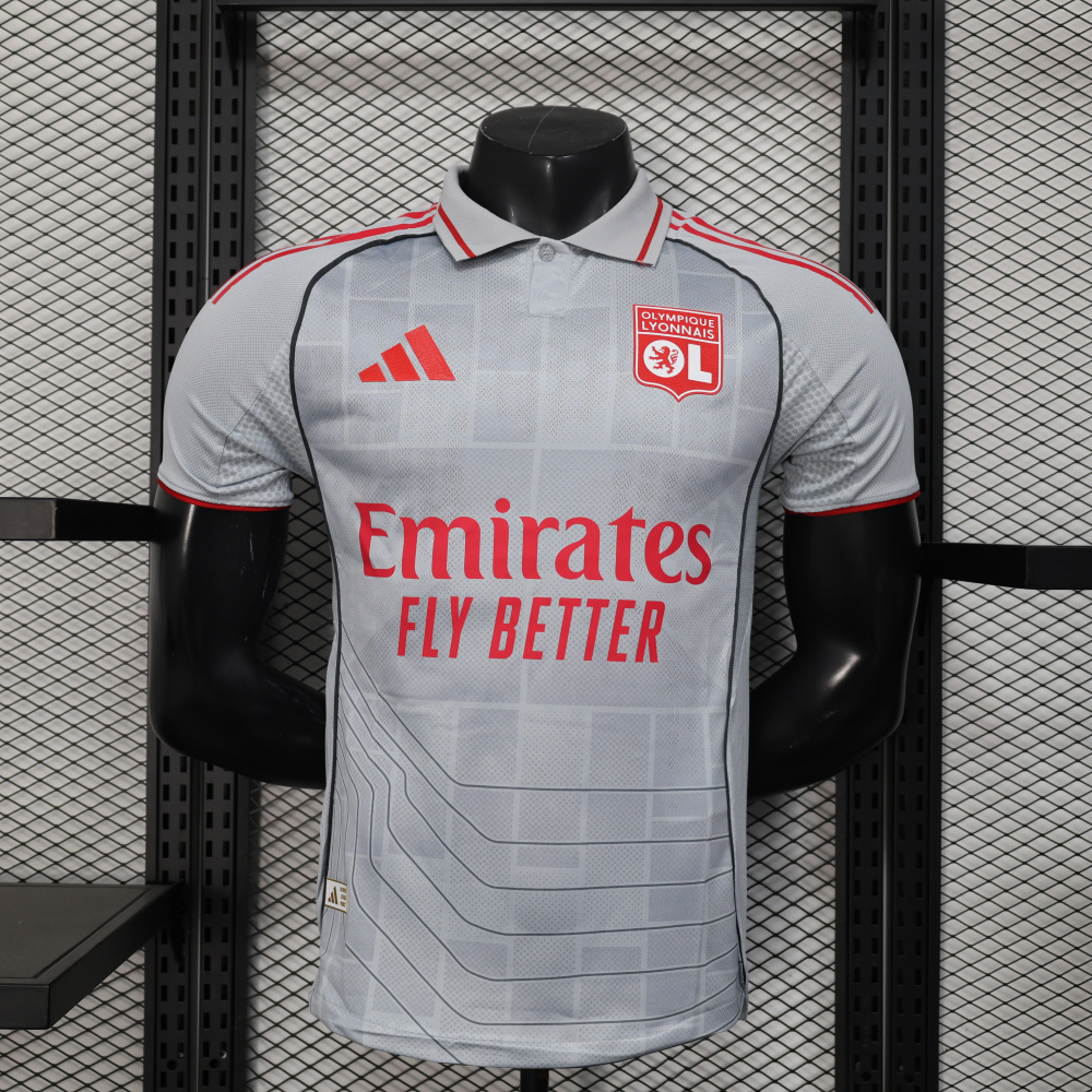 25-26 Olympique Lyonnais Second Away Soccer Jersey Player Version