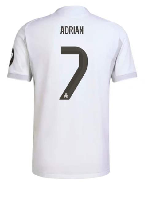 Real Madrid  #7 ADRIAN Nameset Printing