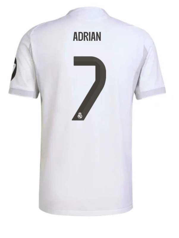 Real Madrid  #7 ADRIAN Nameset Printing