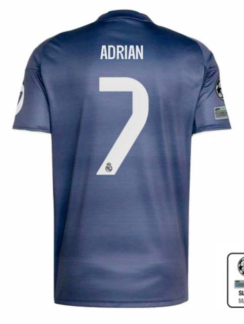 Real Madrid  #7 ADRIAN Nameset Printing