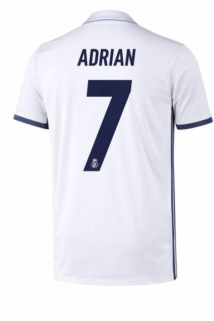 Real Madrid  #7 ADRIAN Nameset Printing