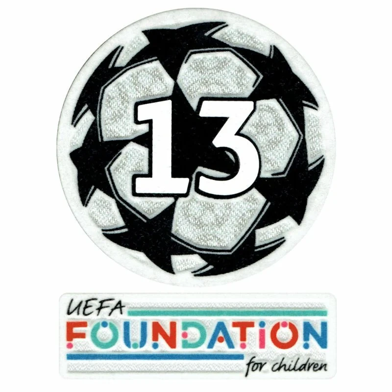 Original Player Issue UEFA Champions League Starball Real Madrid 13 Winner Patch Set Sporting ID