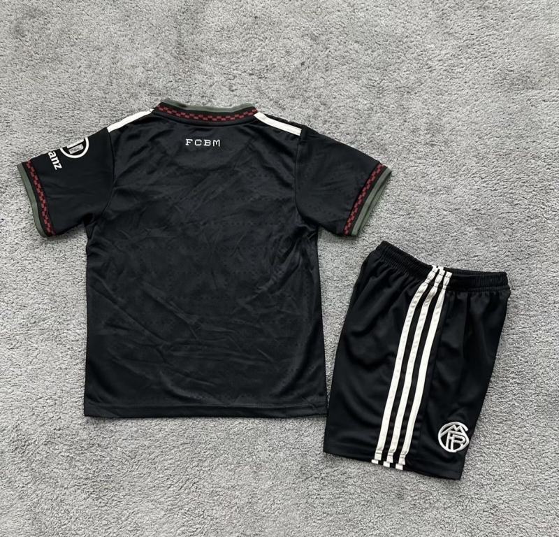 25-26 Bayern Munich Third Away Soccer Kids Kit Jersey+Shorts