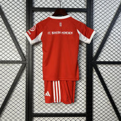 25-26 Bayern Munich Home Soccer Kids Kit Jersey+Shorts