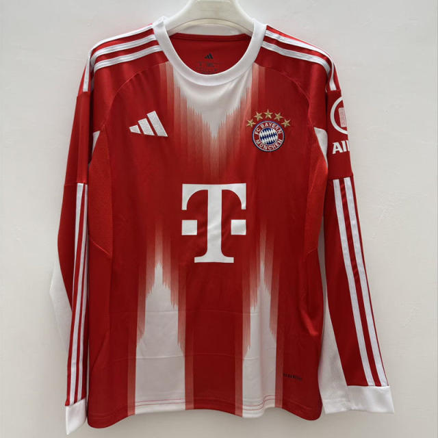 25-26 Bayern Munich Home Soccer Jersey Long Sleeve