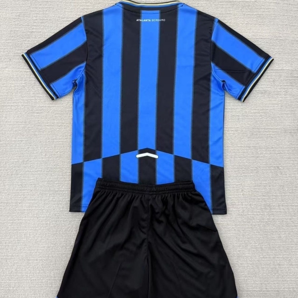 25-26 Atalanta Home Soccer Kids Kit Jersey+Shorts