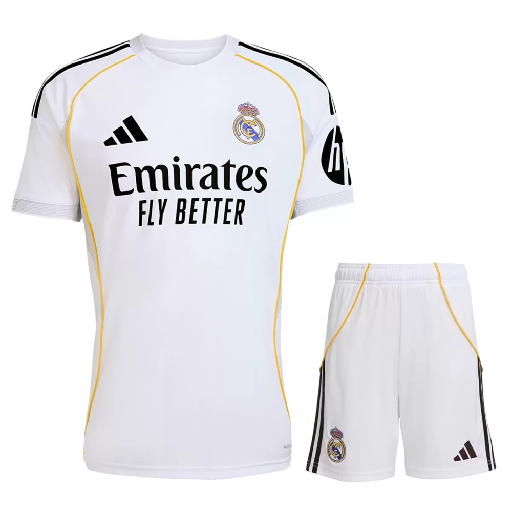 25-26 Real Madrid Home Soccer Kit Jersey+Shorts
