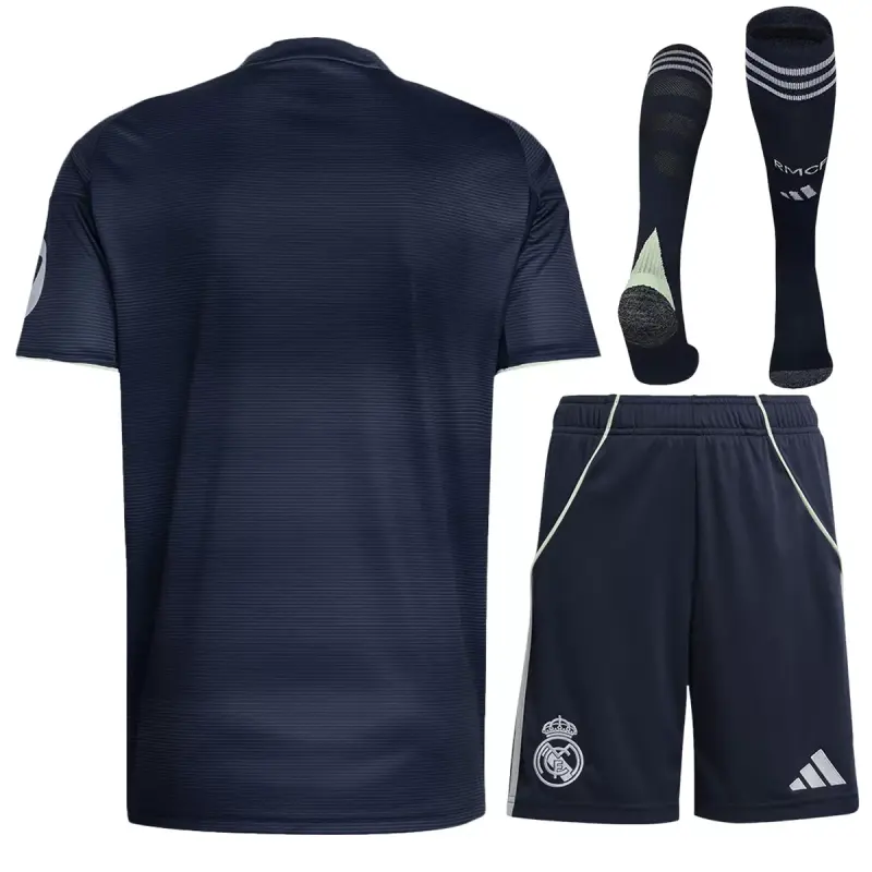 25-26 Real Madrid Away Soccer Full Kit Jersey+Shorts+Socks