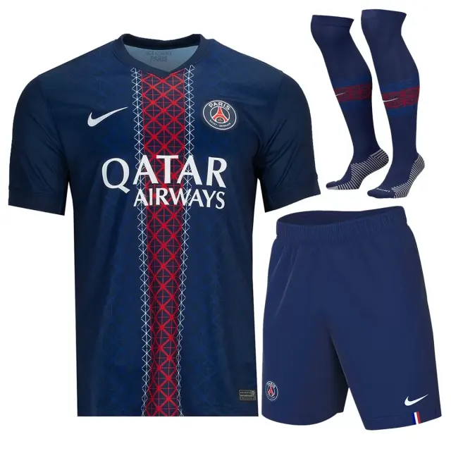 25-26 PSG Home Soccer Full Kit Jersey+Shorts+Socks