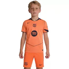 25-26 Barcelona Third Away Soccer Kids Kit Jersey+Shorts
