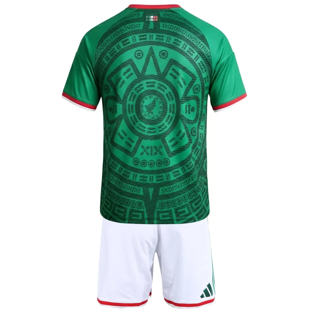 2026 Mexico World Cup Home Kids Kit Jersey+Shorts