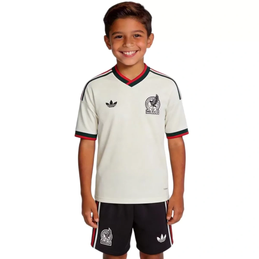 2026 Mexico World Cup Away Kids Kit Jersey+Shorts