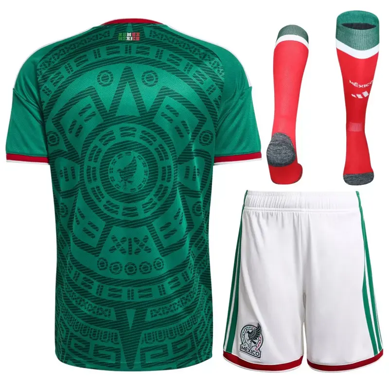 2026 Mexico World Cup Home Soccer Full Kit Jersey+Shorts+Socks