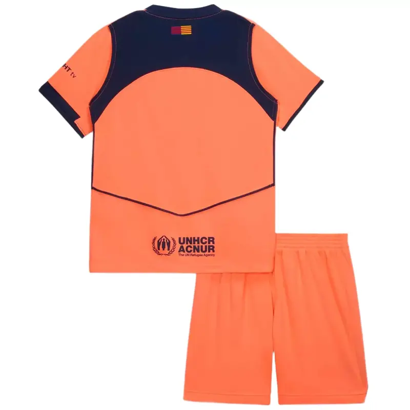 25-26 Barcelona Third Away Soccer Kids Kit Jersey+Shorts