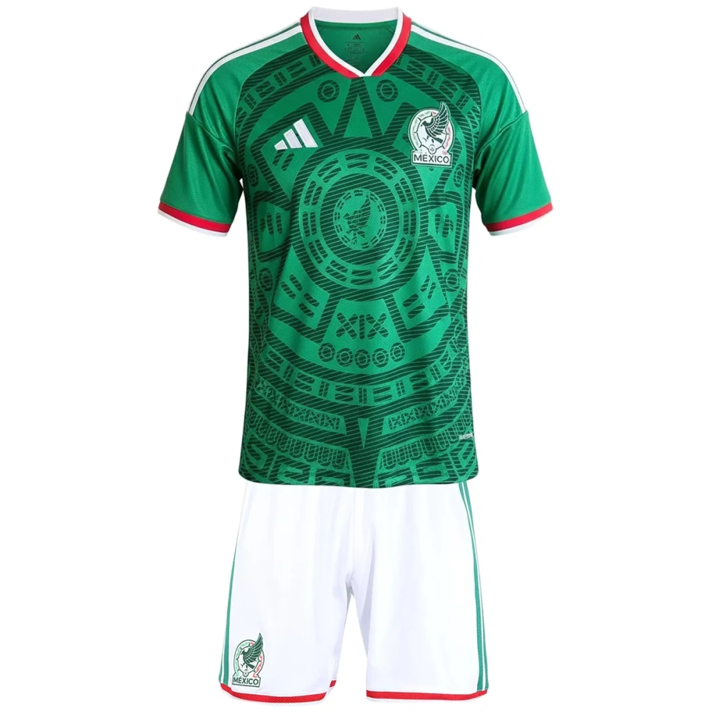 2026 Mexico World Cup Home Kids Kit Jersey+Shorts
