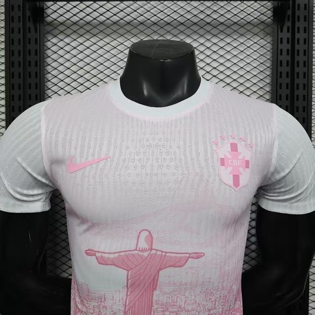 2025 Brazil Pink Special Edition Kit Player Version Soccer Jersey