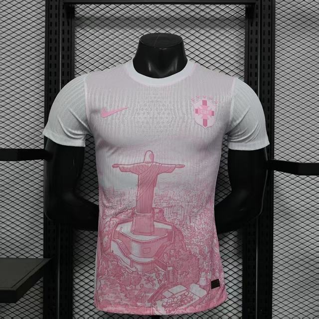 2025 Brazil Pink Special Edition Kit Player Version Soccer Jersey