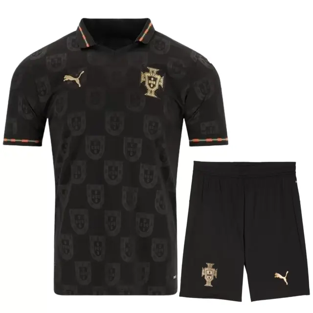 2026 Portugal  'Black Panther' Special Edition Soccer Kit Jersey+Shorts