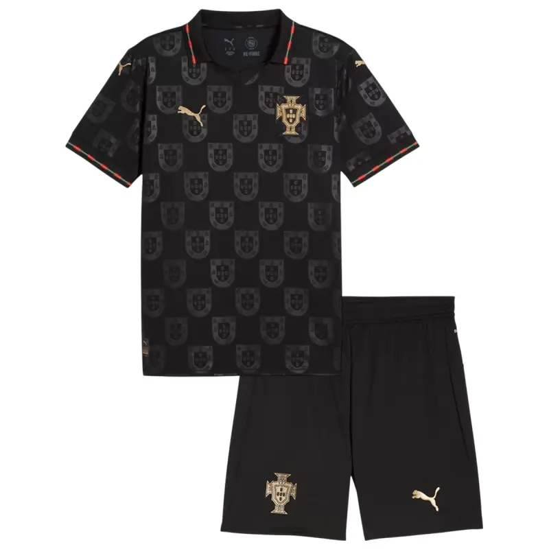 2026 Portugal  'Black Panther' Special Edition Kids Kit Jersey+Shorts