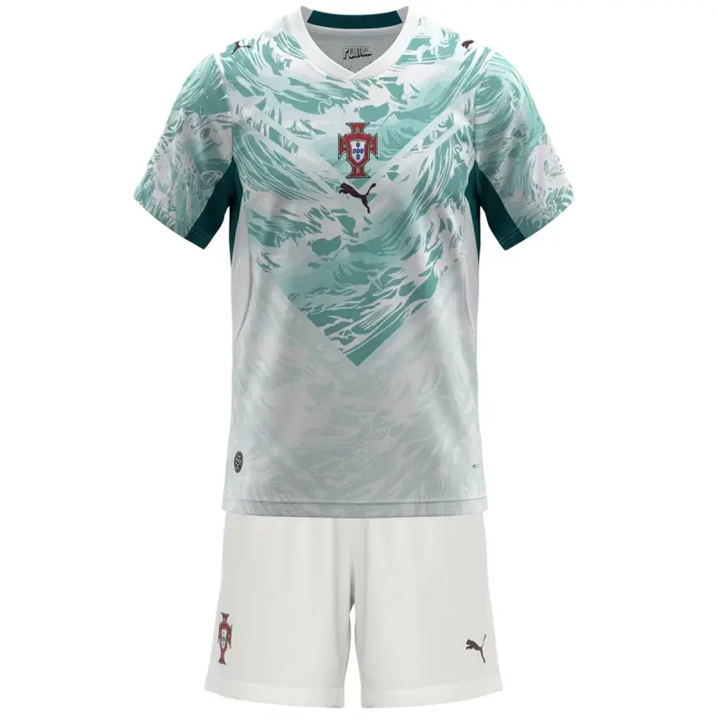 2026 Portugal  Away World Cup Soccer Kids Kit Jersey+Shorts