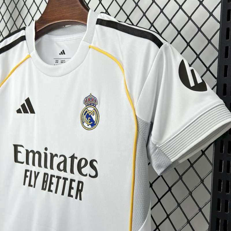 25-26 Real Madrid Home Soccer Kids Kit Jersey+Shorts