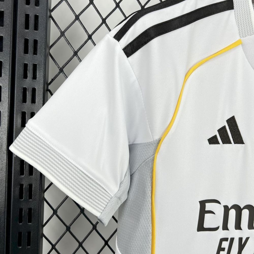 25-26 Real Madrid Home Soccer Kids Kit Jersey+Shorts