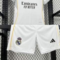 25-26 Real Madrid Home Soccer Kids Kit Jersey+Shorts