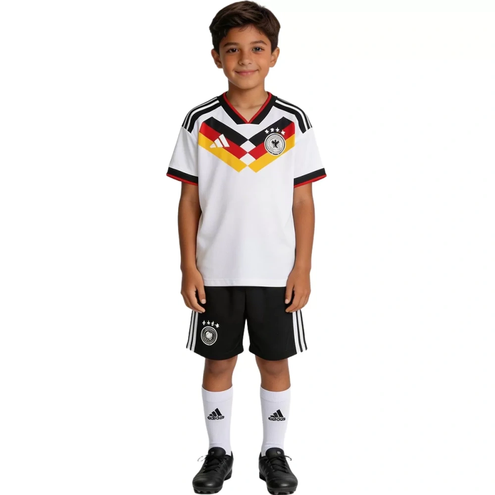 2026 Germany Home World Cup Soccer Kids Full Kit Jersey+Shorts+Socks