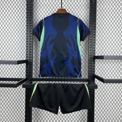 2026 Brazil Away World Cup Football Kids Kit Jersey+Shorts