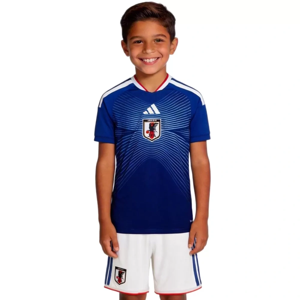 2026 Japan World Cup Home Soccer Kids Kit Jersey+Shorts