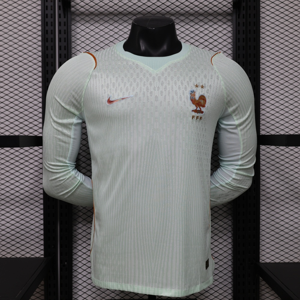 2026 France Away World Cup Soccer Jersey Authentic Shirt Long Sleeve