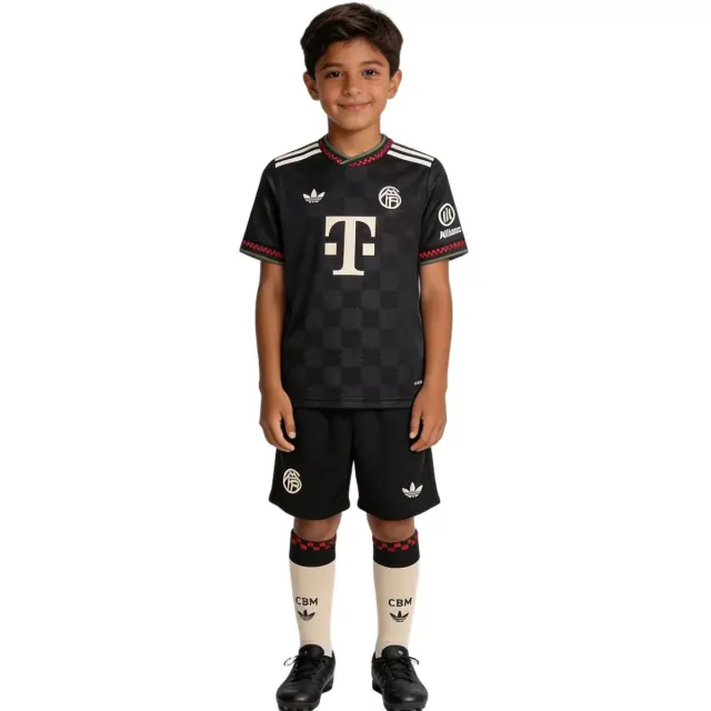 25-26 Bayern Munich Third Away Soccer Kids Full Kit