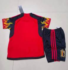 2022 Belgium World Cup Home Kids Kit Jersey+Shorts