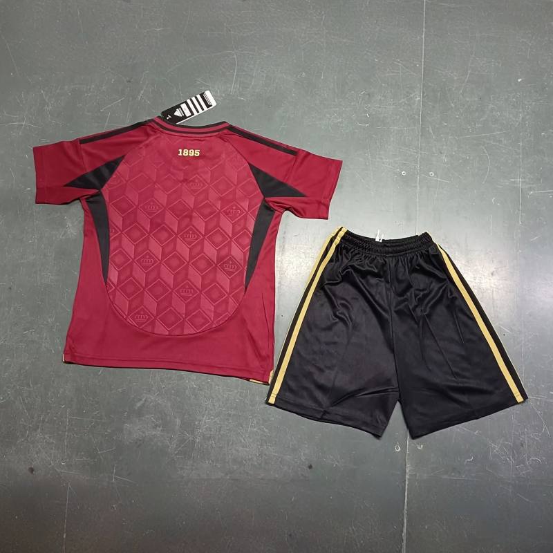 2024 Belgium Euro Cup Home Kids Kit Jersey+Shorts