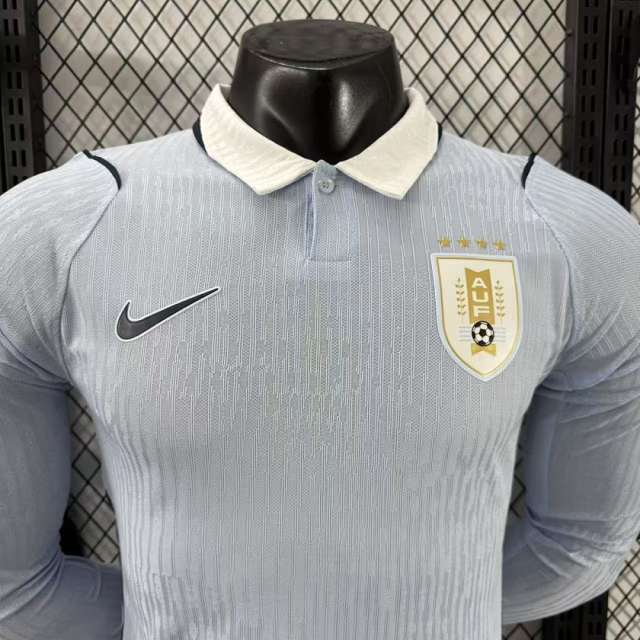 2026 Uruguay  Home World Cup Soccer Jersey Player Version Long Sleeve