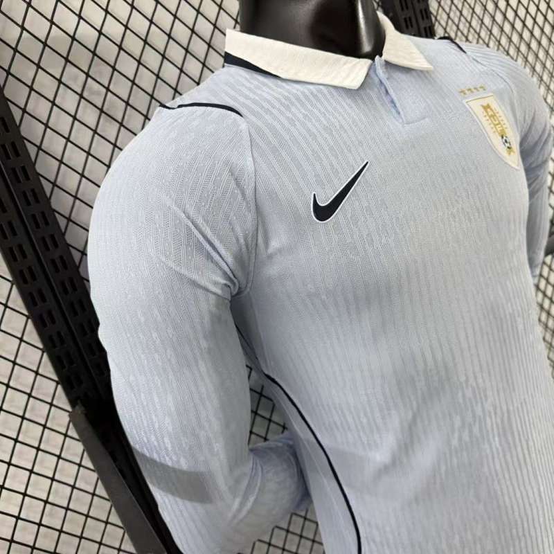 2026 Uruguay  Home World Cup Soccer Jersey Player Version Long Sleeve