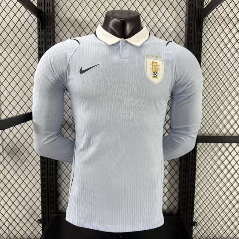 2026 Uruguay  Home World Cup Soccer Jersey Player Version Long Sleeve