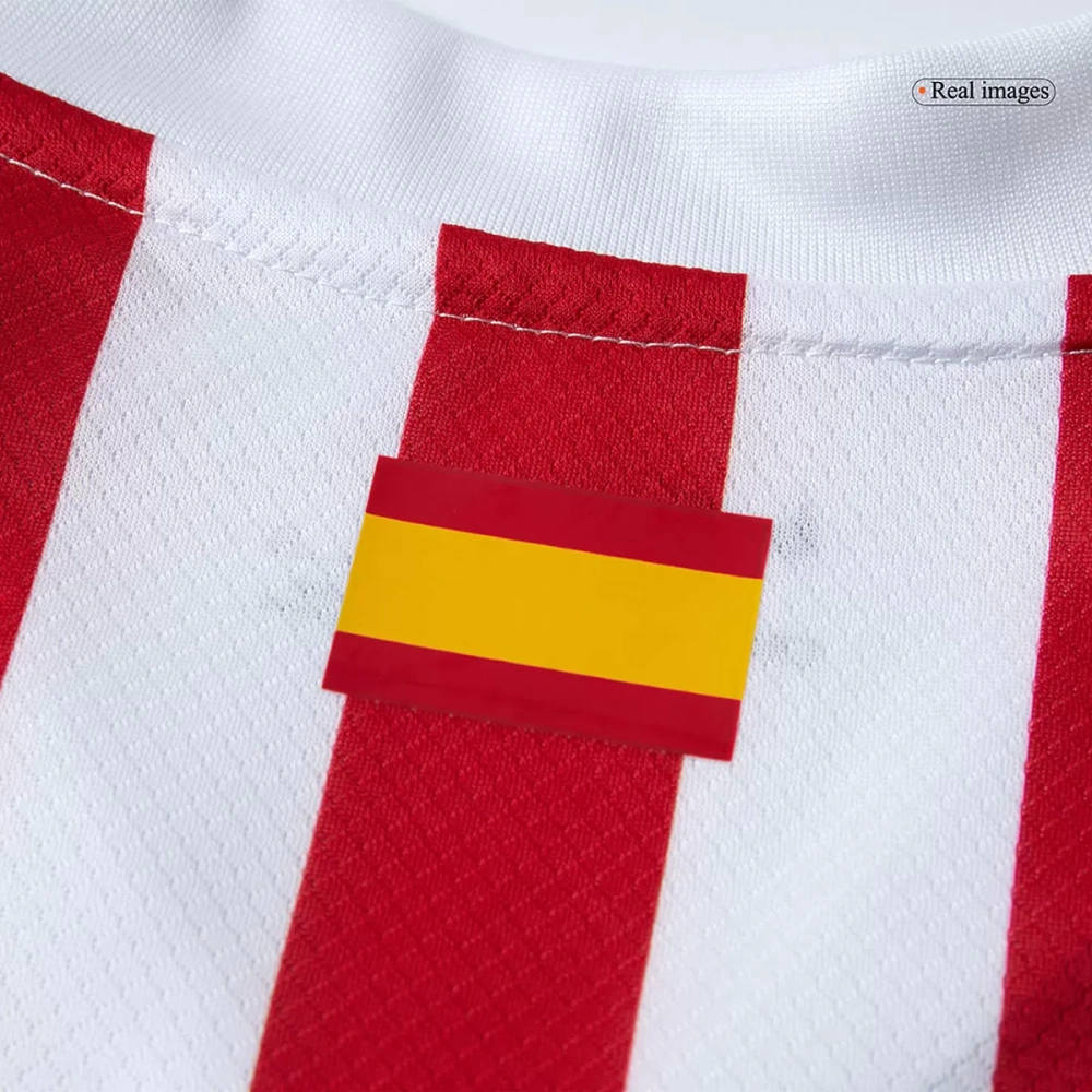 25-26 Atletico Madrid Home Soccer Full Kids Kit Jersey+Shorts