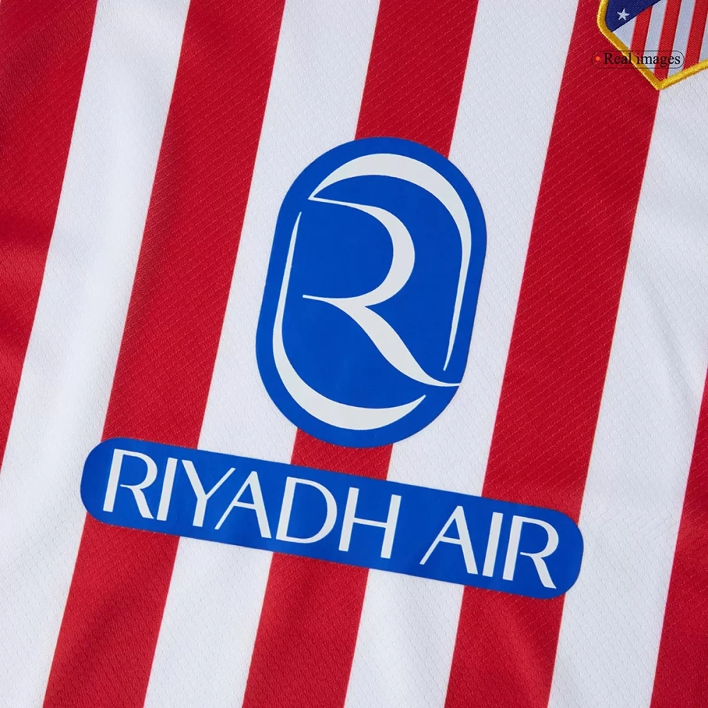 25-26 Atletico Madrid Home Soccer Full Kids Kit Jersey+Shorts