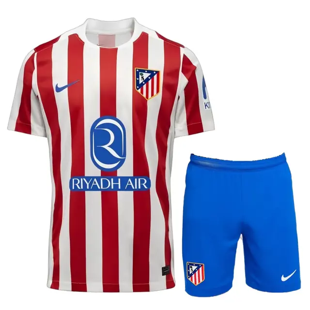 25-26 Atletico Madrid Home Soccer Kit Jersey+Shorts