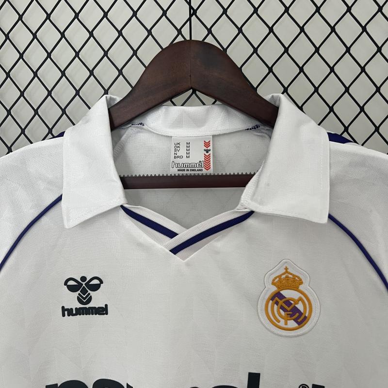 1986-88 Real Madrid Home Retro Soccer Jersey