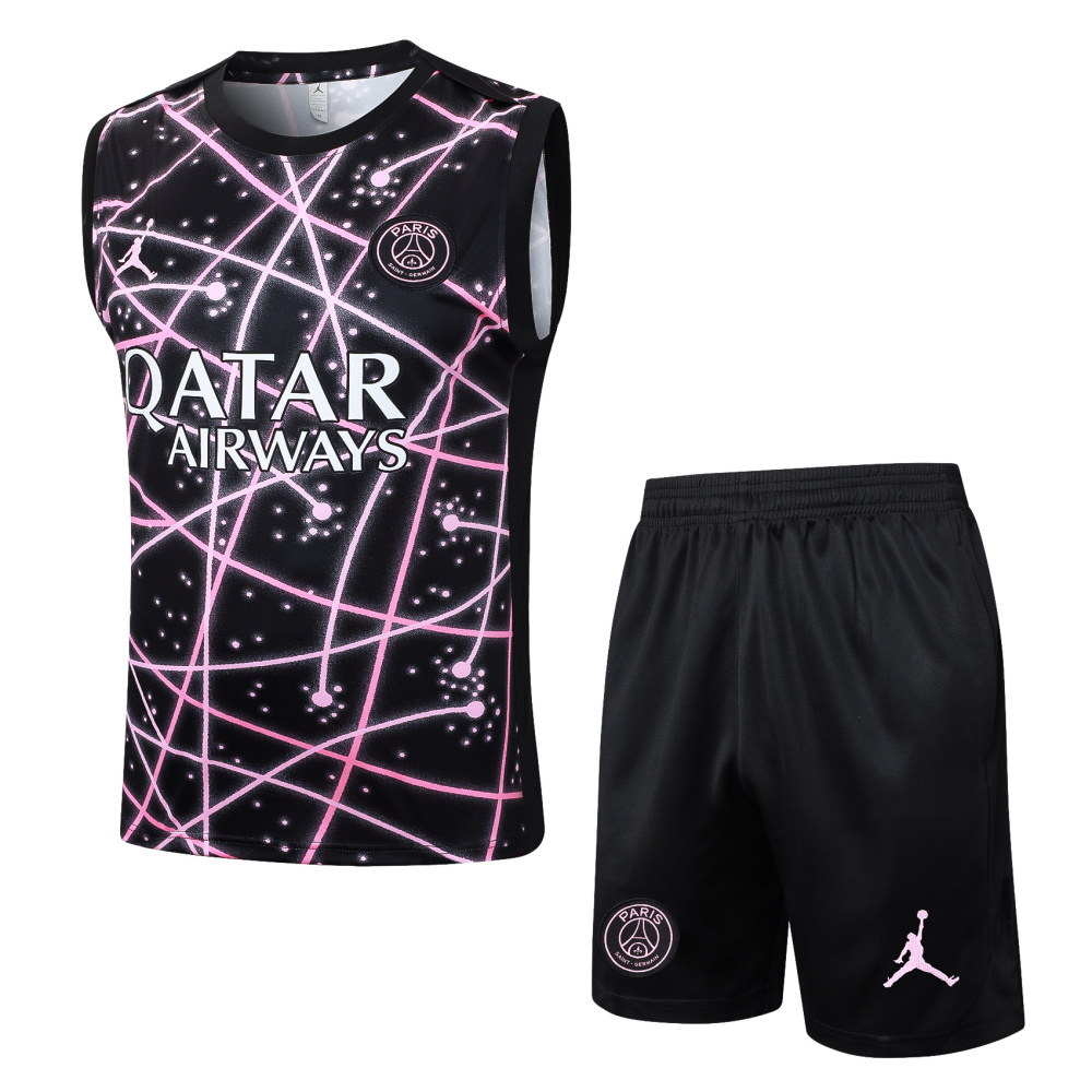 25-26 PSG Training Sleeveless Soccer Kit Jersey+Shorts